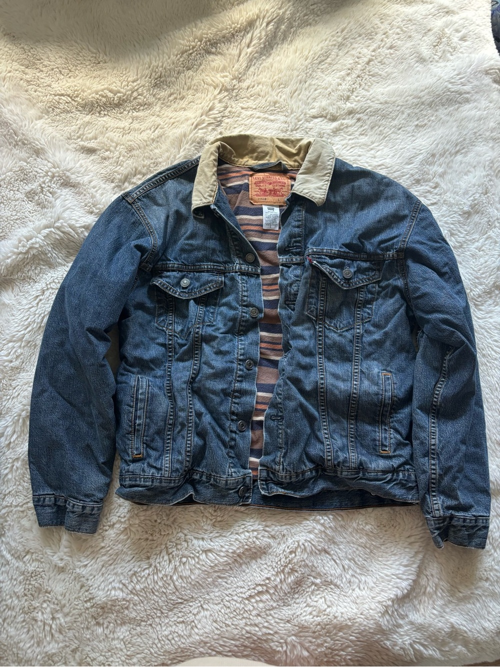 Levi's Men’s Blue Denim Lined Trucker Jacket